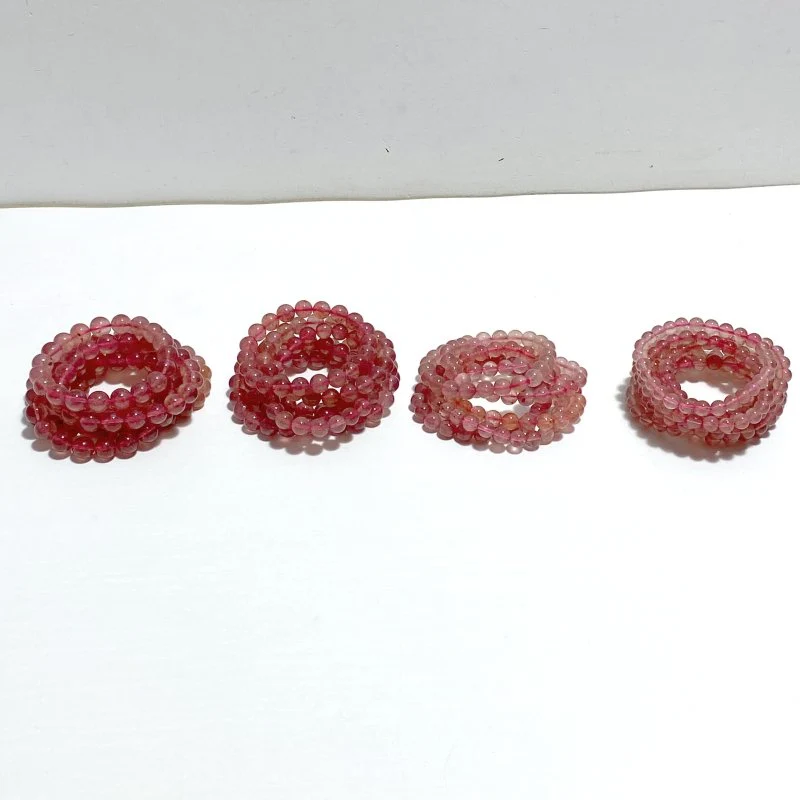 Light Color Strawberry Quartz Bracelet Wholesale - Image 2