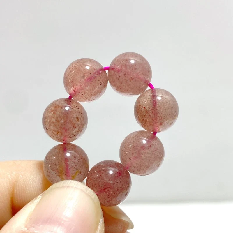 Light Color Strawberry Quartz Bracelet Wholesale - Image 8