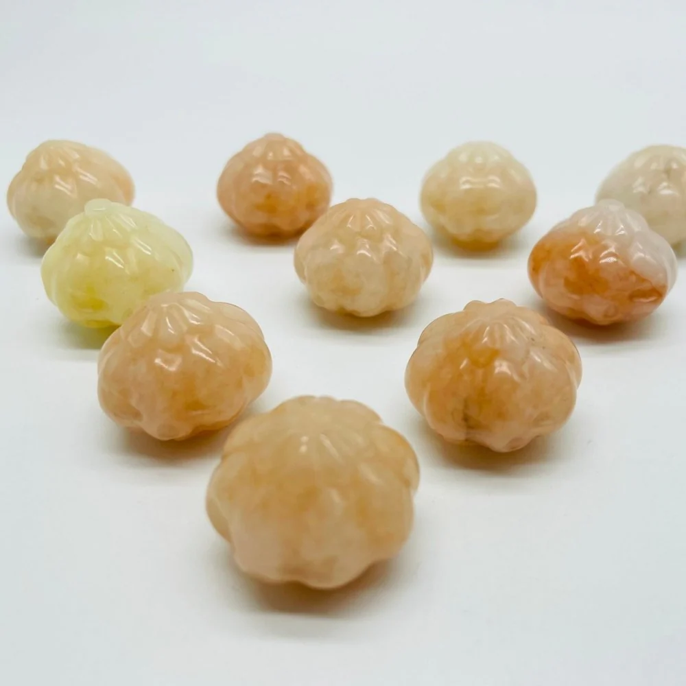 Light Yellow White Jade Halloween Pumpkin Carving Wholesale