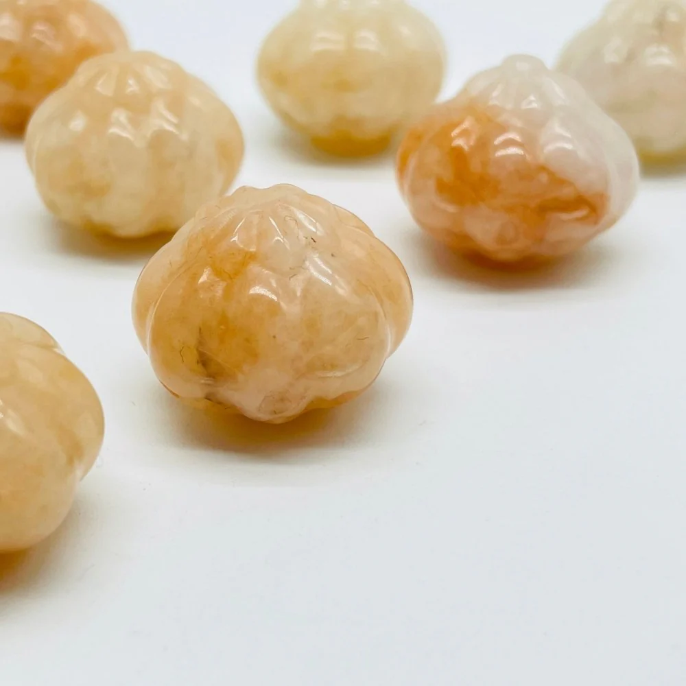 Light Yellow White Jade Halloween Pumpkin Carving Wholesale - Image 2