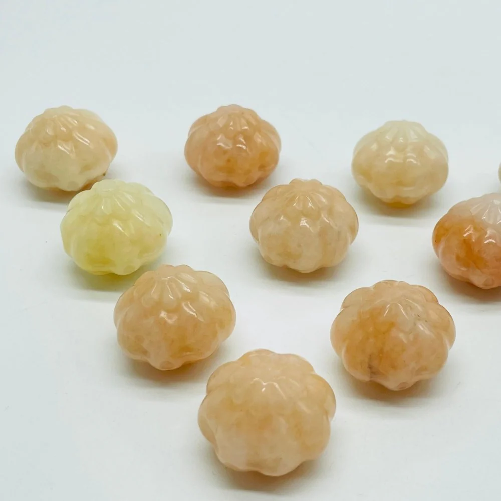 Light Yellow White Jade Halloween Pumpkin Carving Wholesale - Image 3