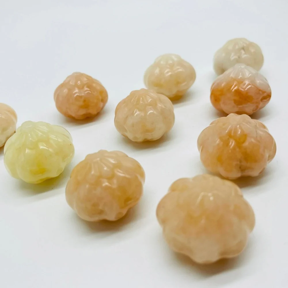Light Yellow White Jade Halloween Pumpkin Carving Wholesale - Image 4