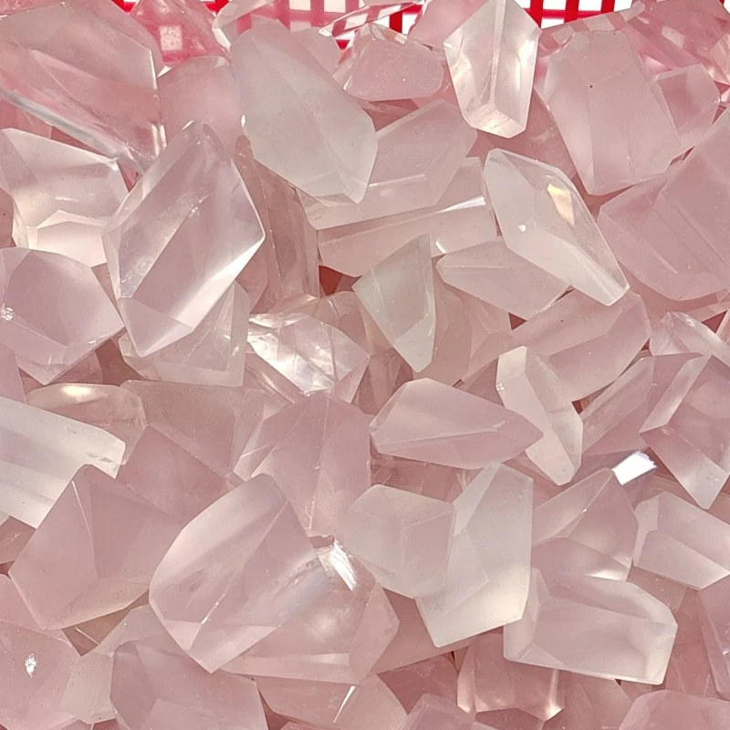 Light Pink Transparent Rose Quartz Free Form Wholesale - Image 3