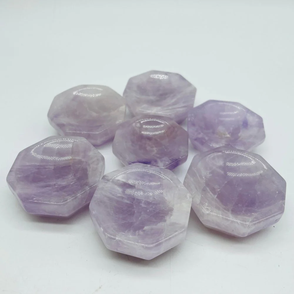 Light Purple Amethyst Six Side Shallow Bowl Wholesale - Image 3