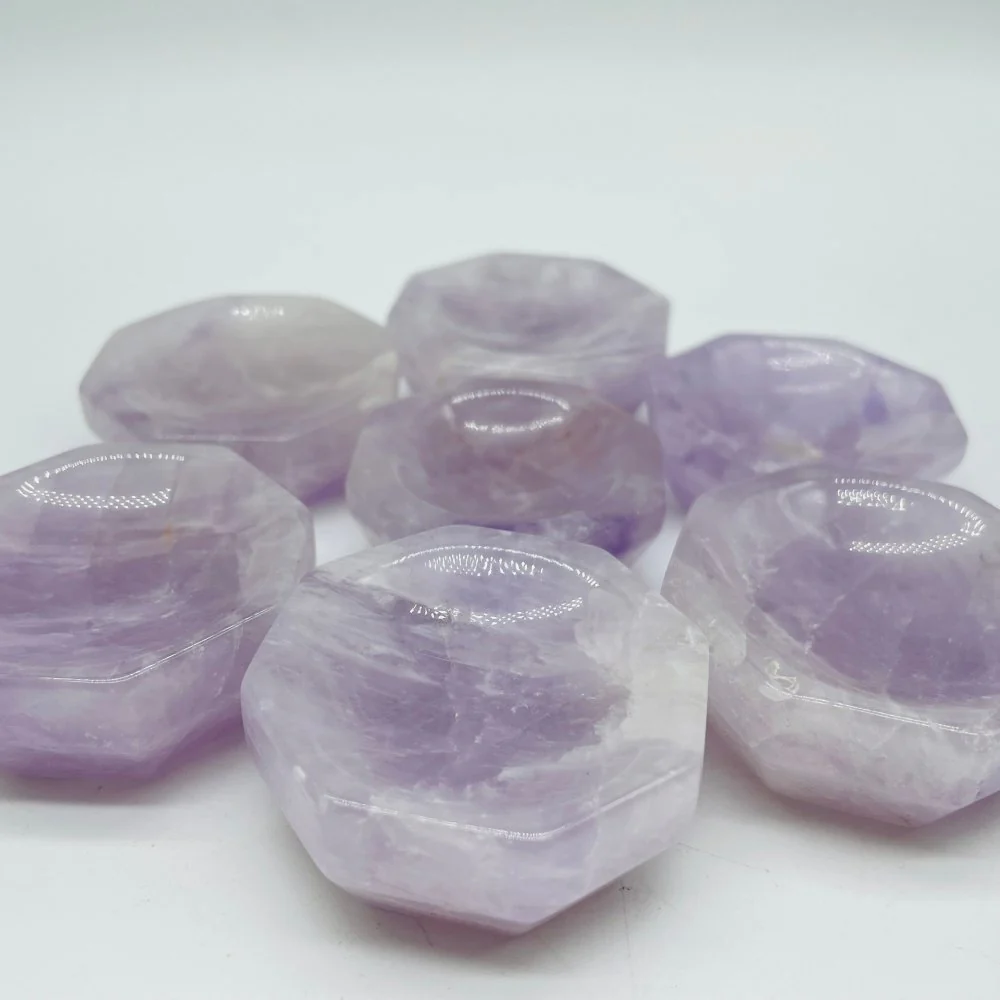 Light Purple Amethyst Six Side Shallow Bowl Wholesale - Image 4