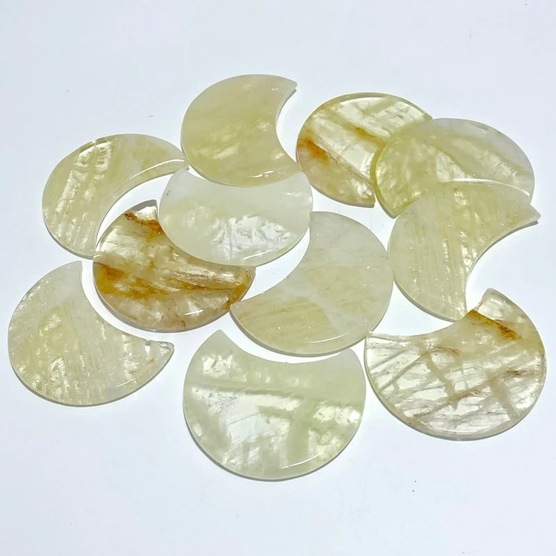 Light Yellow Citrine Moon Shape Wholesale