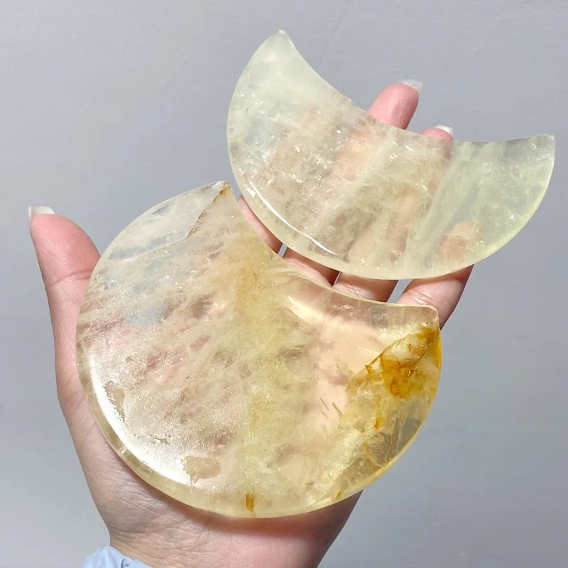 Light Yellow Citrine Moon Shape Wholesale - Image 3