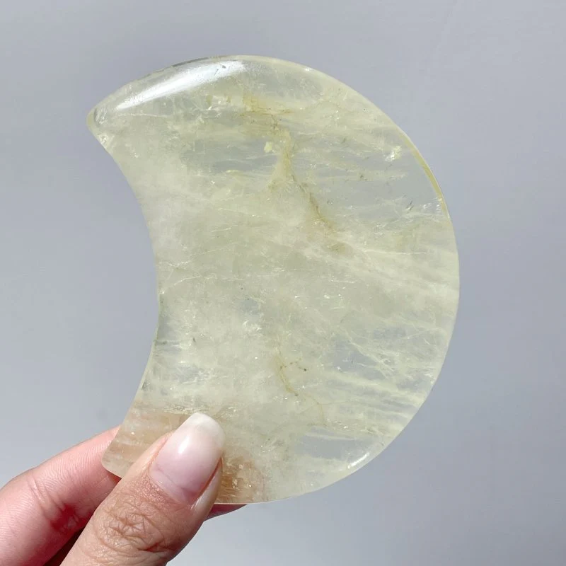 Light Yellow Citrine Moon Shape Wholesale - Image 4