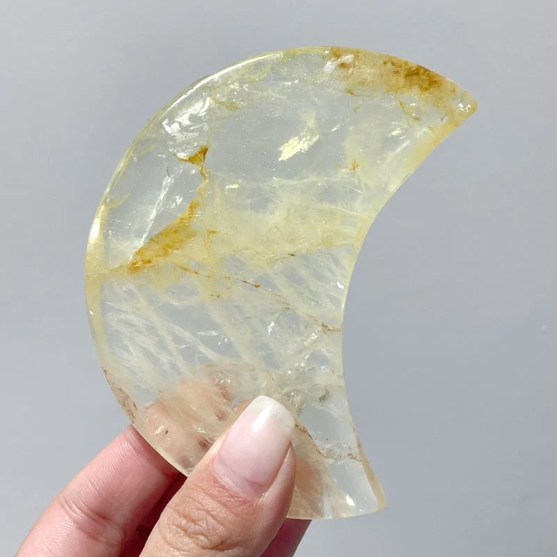 Light Yellow Citrine Moon Shape Wholesale - Image 6