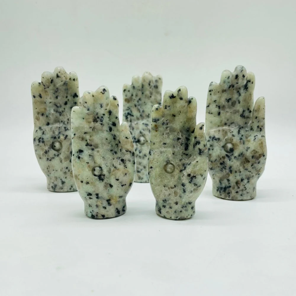 Lotus Jasper Hamsa Hand Carving Wholesale - Image 2