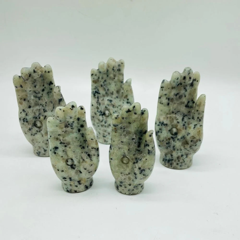 Lotus Jasper Hamsa Hand Carving Wholesale - Image 3
