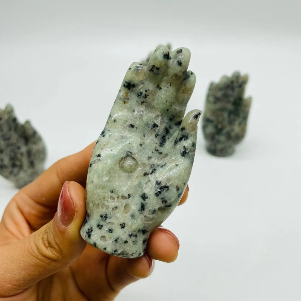 Lotus Jasper Hamsa Hand Carving Wholesale - Image 4