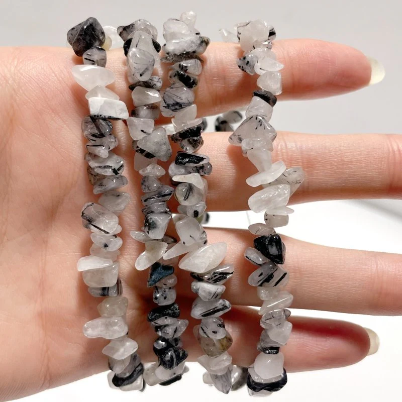Irregular Crystal Chips Stone DIY Black Tourmaline Lepidolite Loose Beads #5 - Image 15