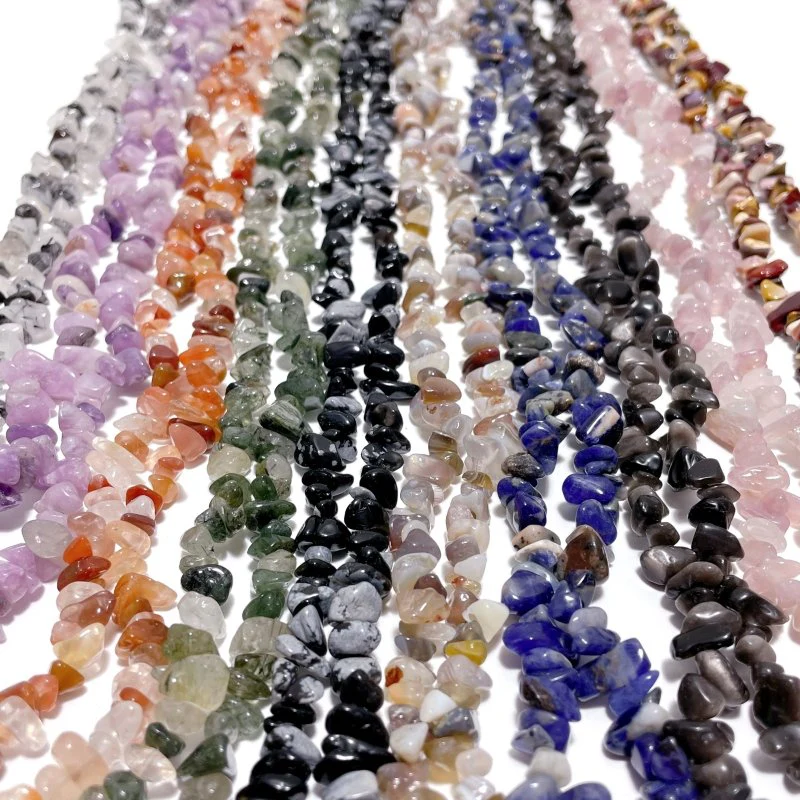 Irregular Crystal Chips Stone DIY Black Tourmaline Lepidolite Loose Beads #5 - Image 2