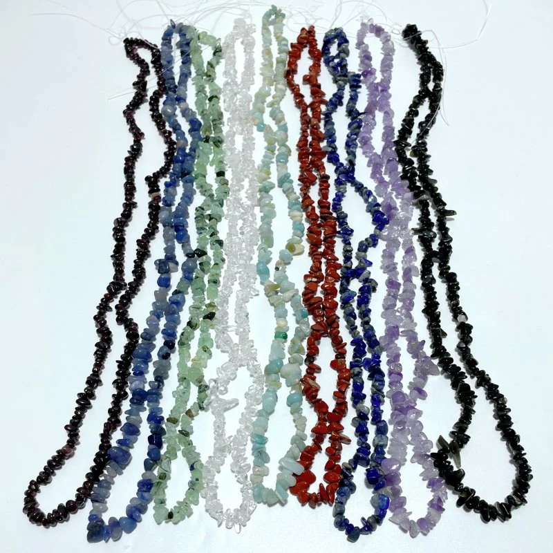 Irregular Crystal Chips Stone DIY Garnet Prehnite Amethyst Loose Beads #4 - Image 3