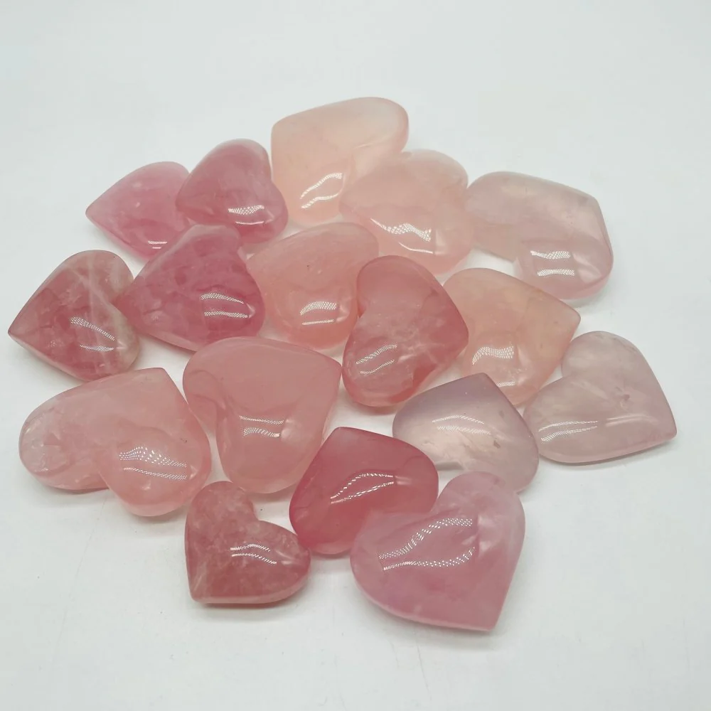 High Quality Madagascar Rose Quartz Heart Wholesale - Image 3