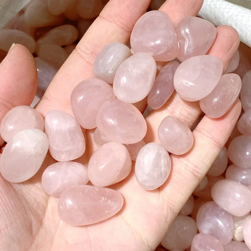 Madagascar Rose Quartz Tumbled Crystals Wholesale