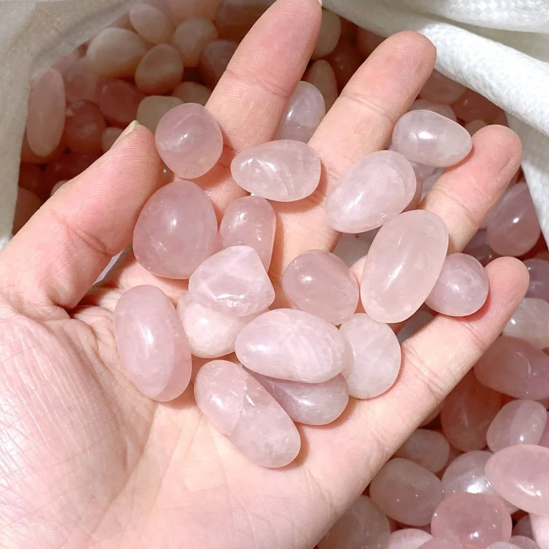 Madagascar Rose Quartz Tumbled Crystals Wholesale - Image 2