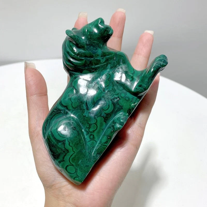 8 Pieces Malachite Animals Carving - Image 3