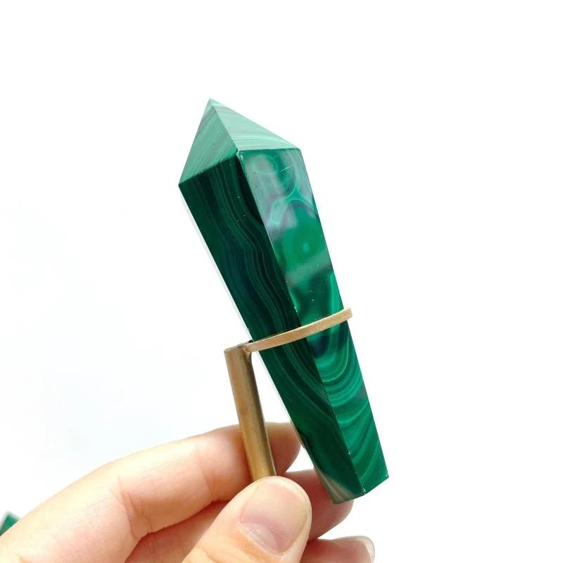 8 Pieces Malachite Magic Scepter Wand Points With Stand - Image 2