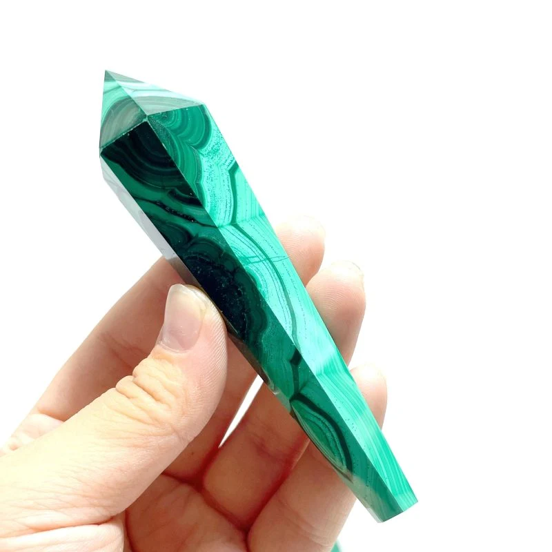 8 Pieces Malachite Magic Scepter Wand Points With Stand - Image 3