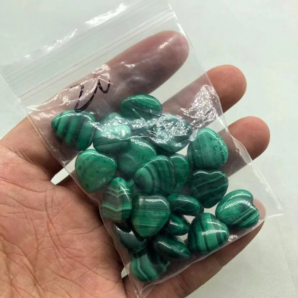 Malachite Mini Pocket Heart DIY Crystals Wholesale - Image 3