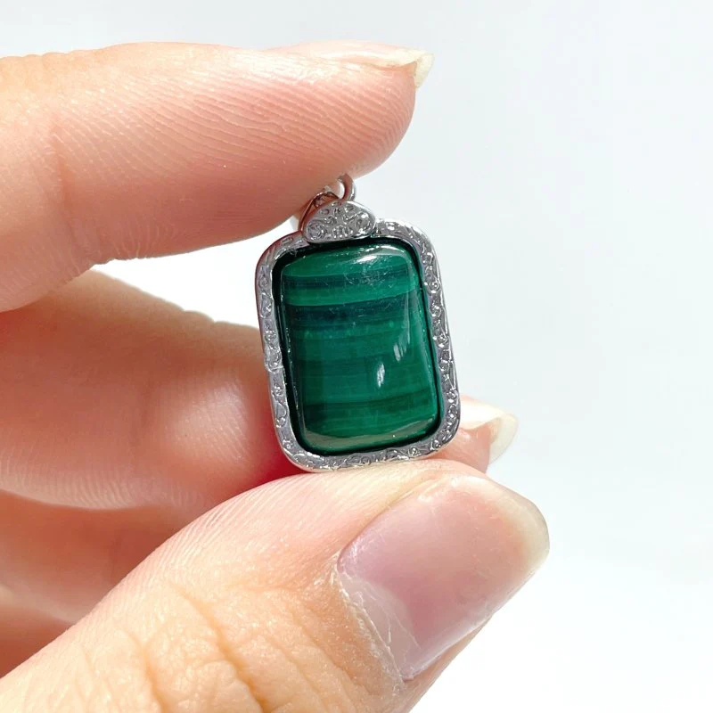 Malachite Pendant Rectangle Shape Wholesale - Image 2