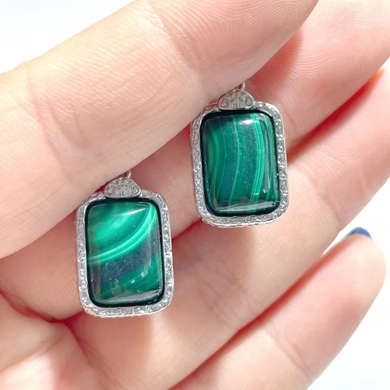 Malachite Pendant Rectangle Shape Wholesale - Image 5