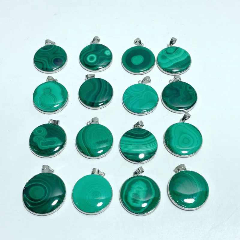 Beautiful Malachite Pendant Round Shape Wholesale