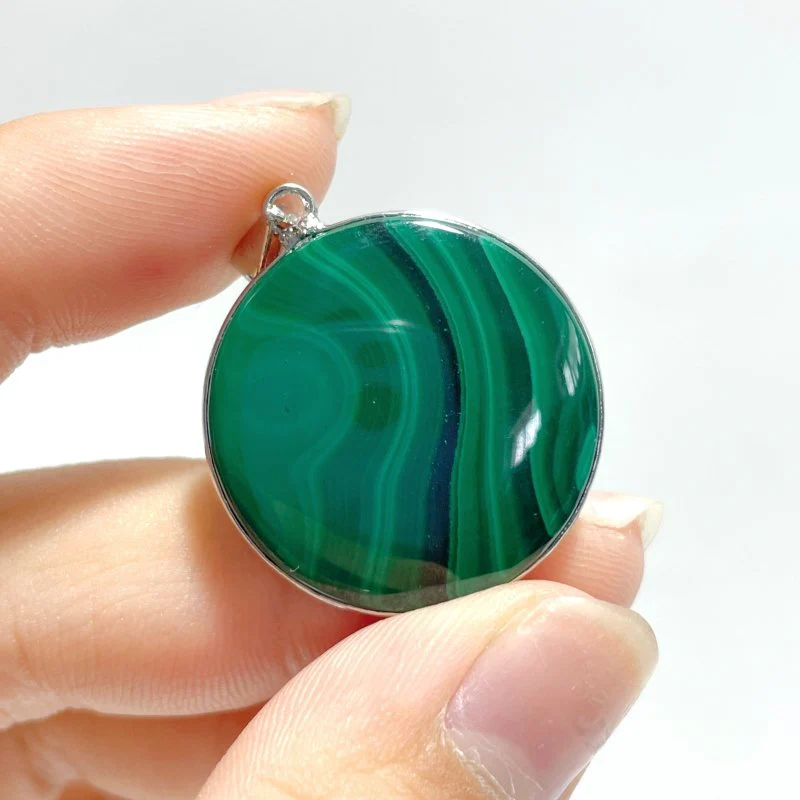 Beautiful Malachite Pendant Round Shape Wholesale - Image 2