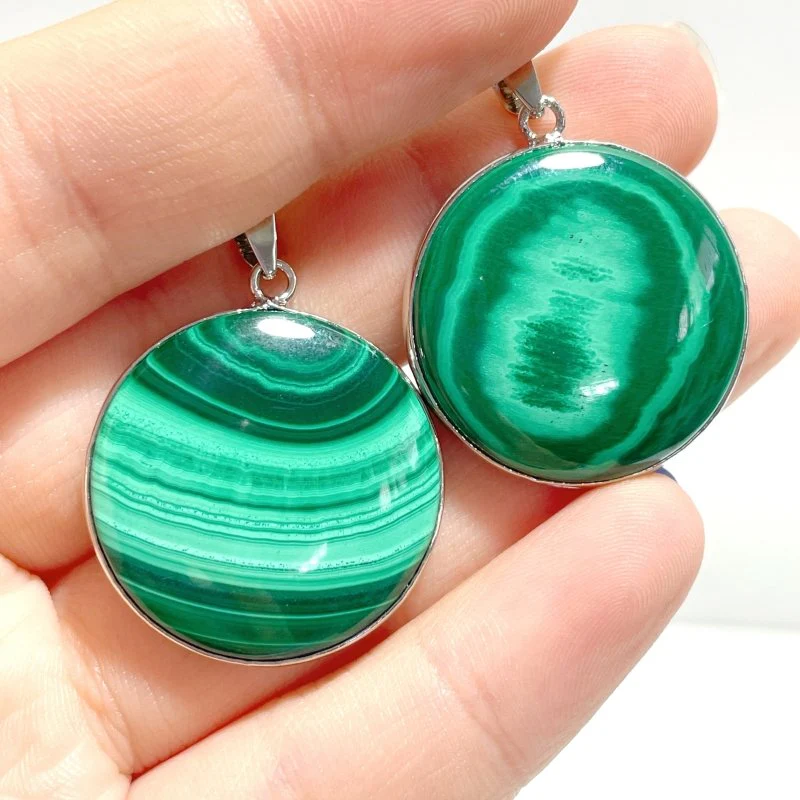 Beautiful Malachite Pendant Round Shape Wholesale - Image 3