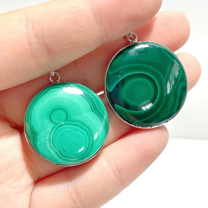 Beautiful Malachite Pendant Round Shape Wholesale - Image 4