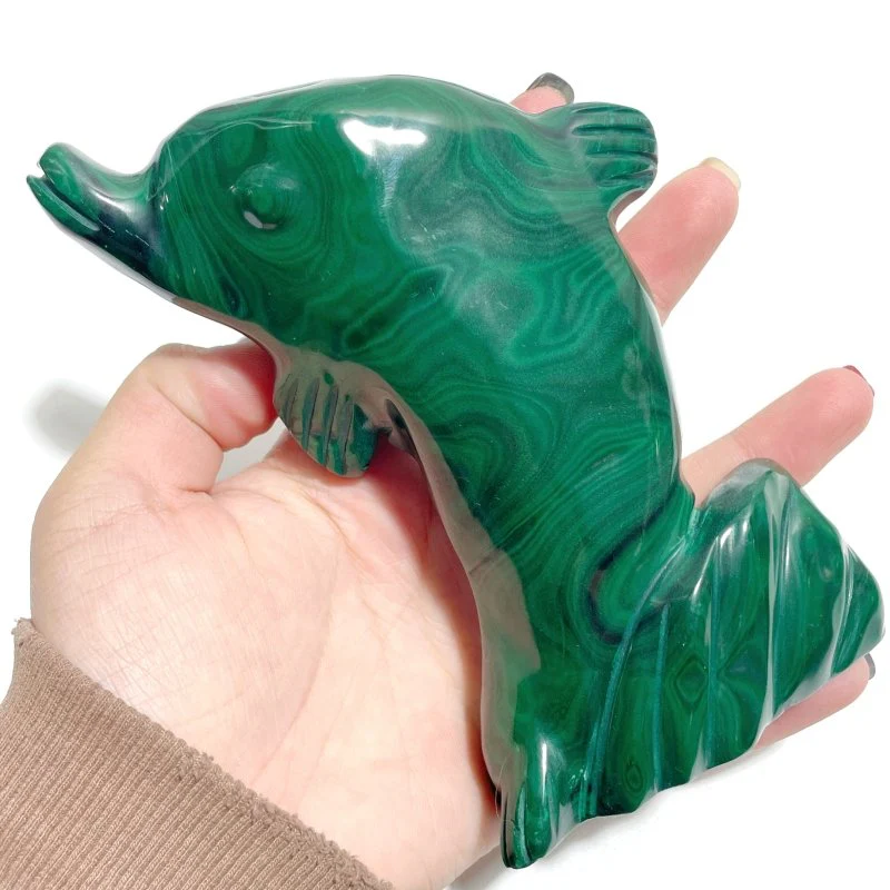 6 Pieces Malachite Sea Animals Carving - Image 6