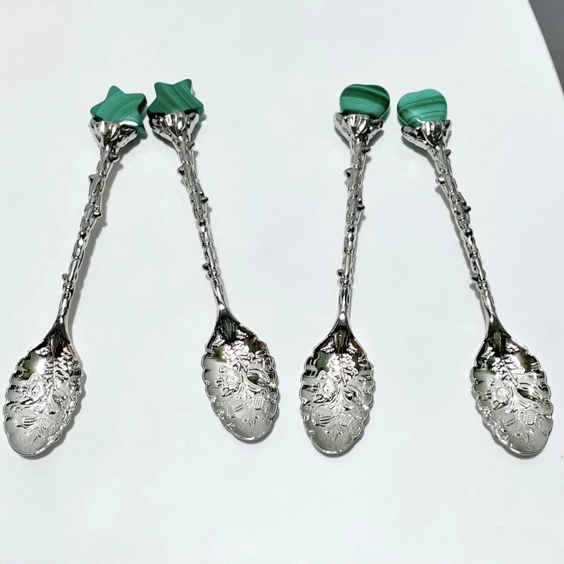 Malachite Silver Coffee Spoon Wholesale