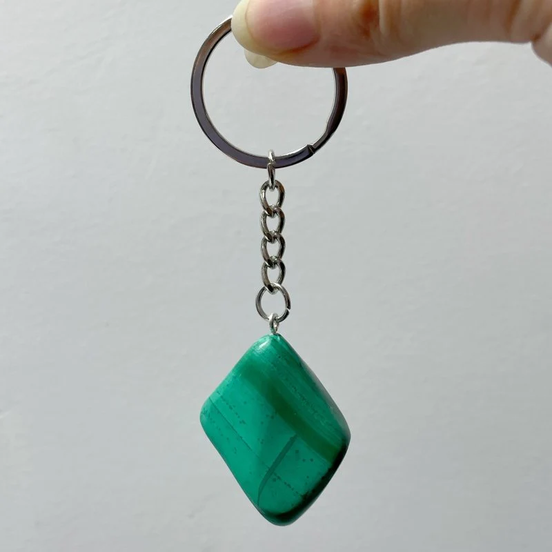 Malachite Tumbled Keychain Wholesale - Image 2