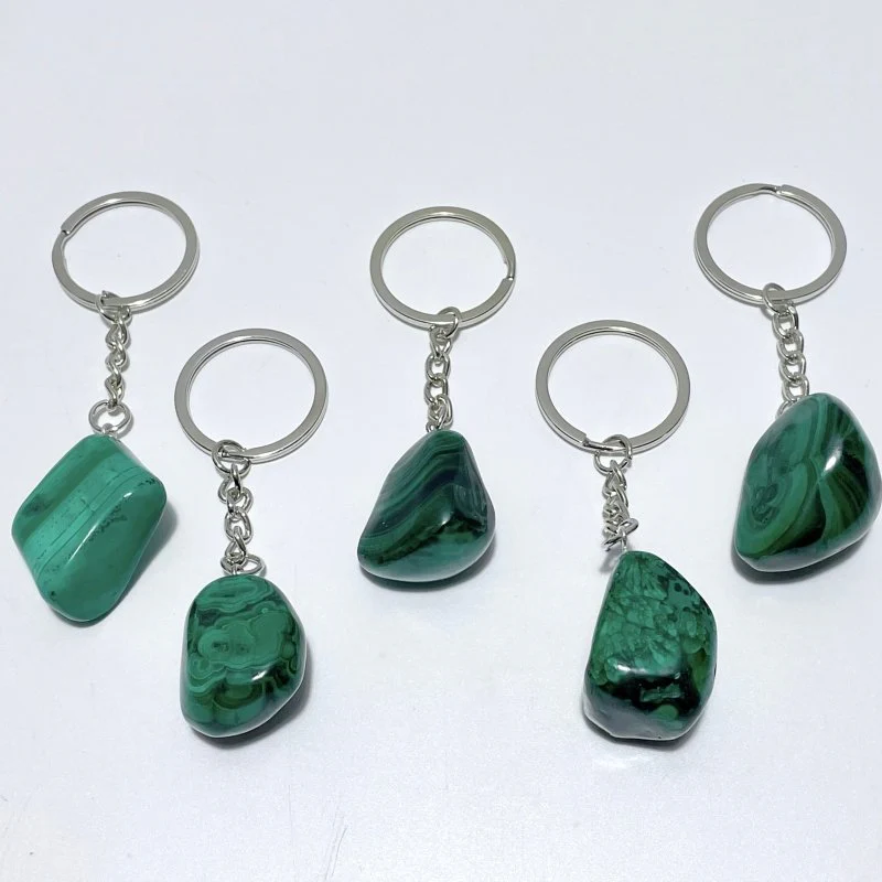 Malachite Tumbled Keychain Wholesale - Image 4