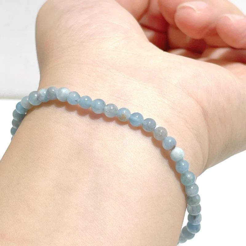 42 Pieces Mini Beads 4mm Aquamarine Bracelets - Image 6