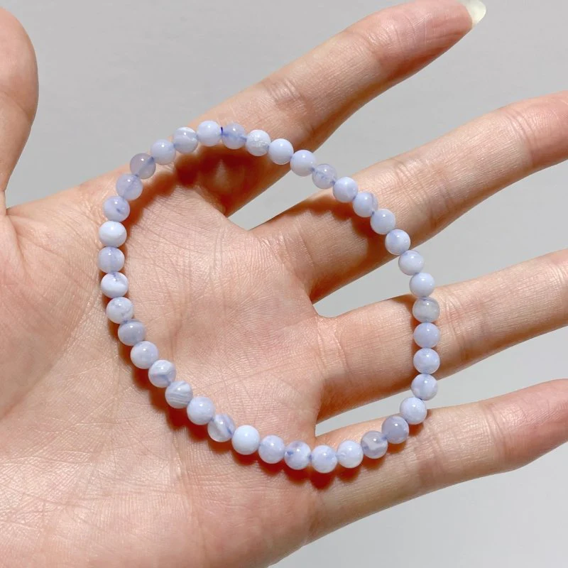 Blue Lace Agate Mini 4MM Beads Bracelet Wholesale - Image 2