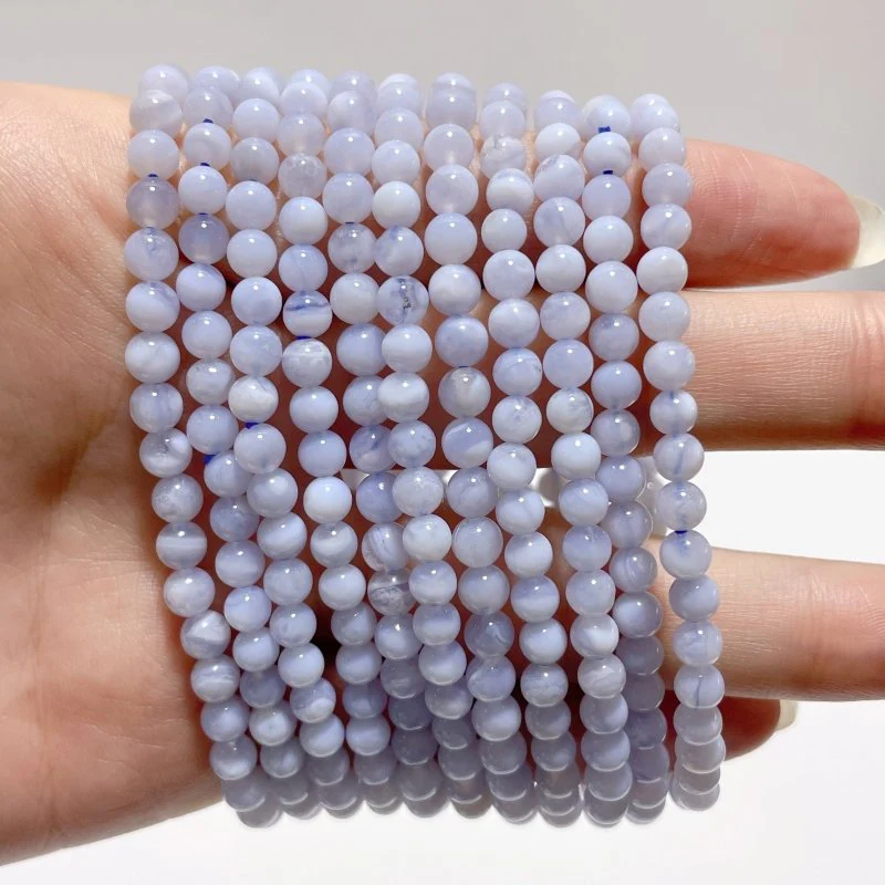 Blue Lace Agate Mini 4MM Beads Bracelet Wholesale - Image 3