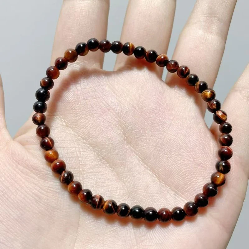 2 Types Mini Beads Bracelet Hematite Red Tiger Eye Wholesale - Image 4