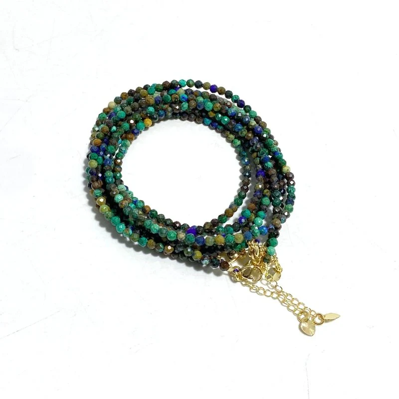 Mini Beads Chrysocolla Mixed Malachite Multi-Faceted Bracelets Necklace Wholesale - Image 3