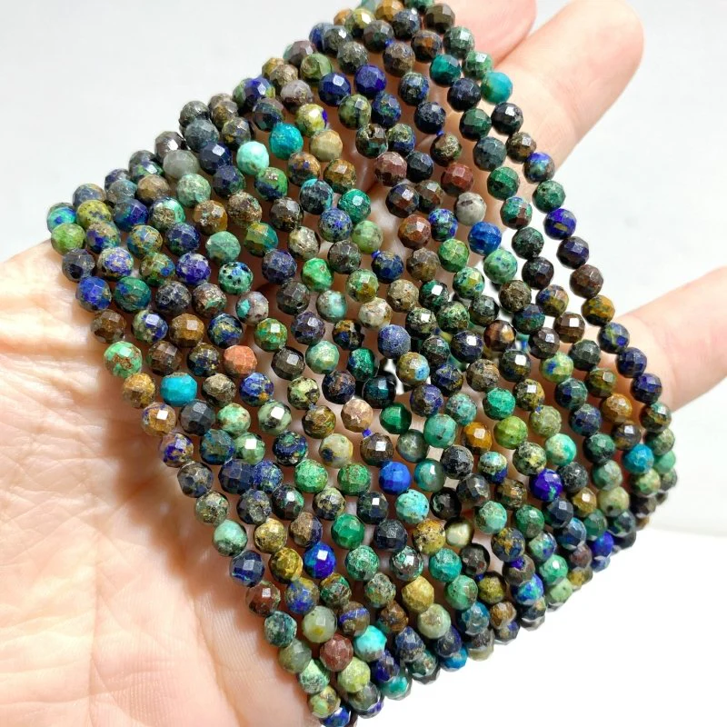 Mini Beads Chrysocolla Mixed Malachite Multi-Faceted Bracelets Necklace Wholesale - Image 4