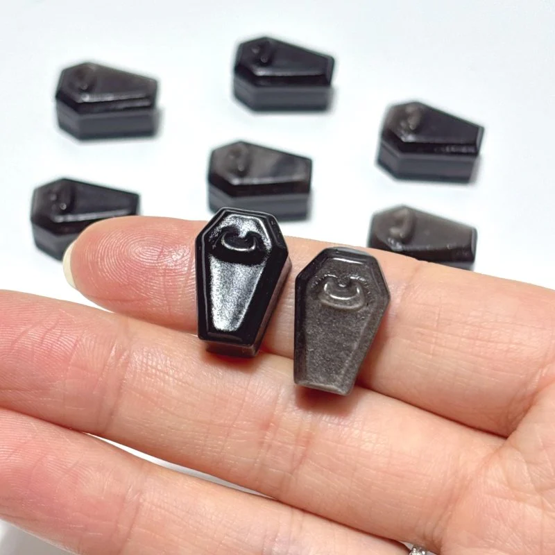 Mini Obsidian Coffin Carving Wholesale - Image 4