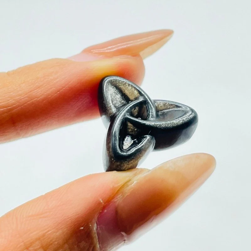 Mini Black Obsidian Triangle Circle Wholesale - Image 2