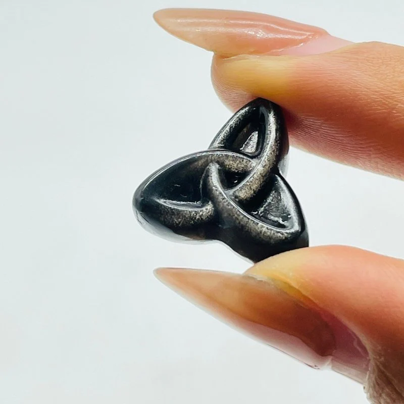 Mini Black Obsidian Triangle Circle Wholesale - Image 3