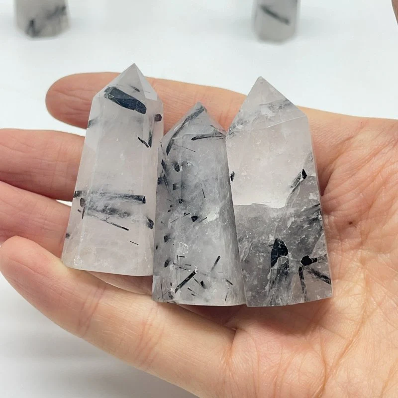 Mini Black Tourmaline Tower Points Wholesale