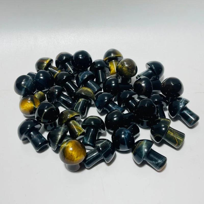 Mini Blue Mixed Yellow Tiger Eye Mushroom Wholesale - Image 2