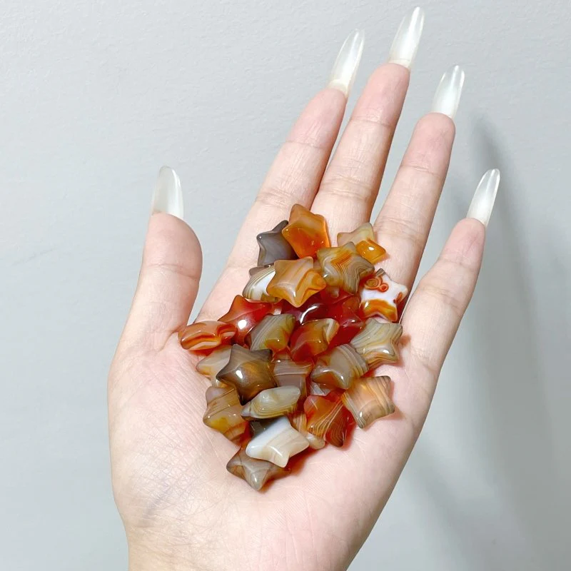 1.5cm Mini Carnelian Star DIY Pendant Wholesale - Image 4