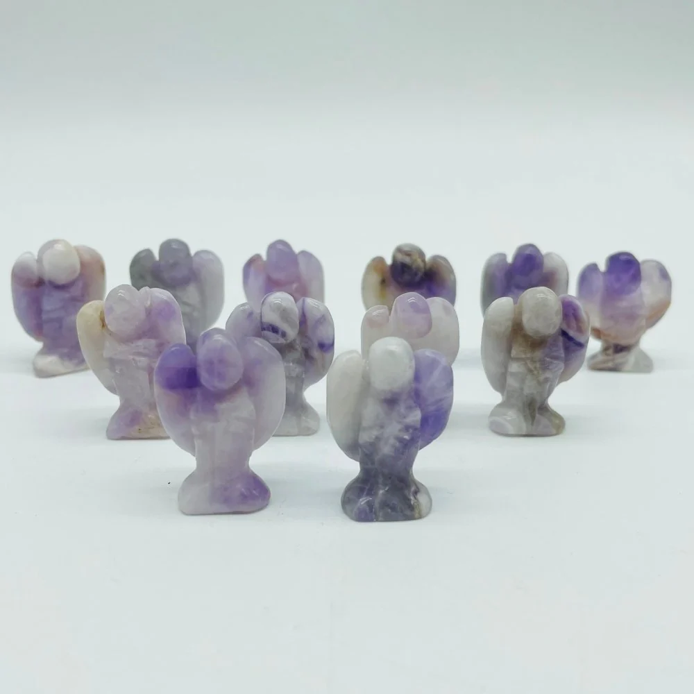 Mini Chevron Amethyst Angel Carving Wholesale - Image 2