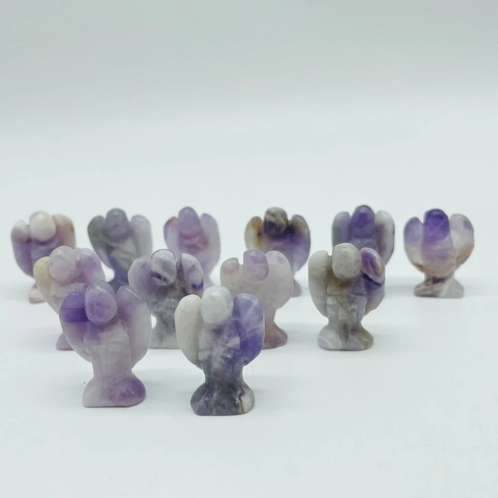 Mini Chevron Amethyst Angel Carving Wholesale - Image 3